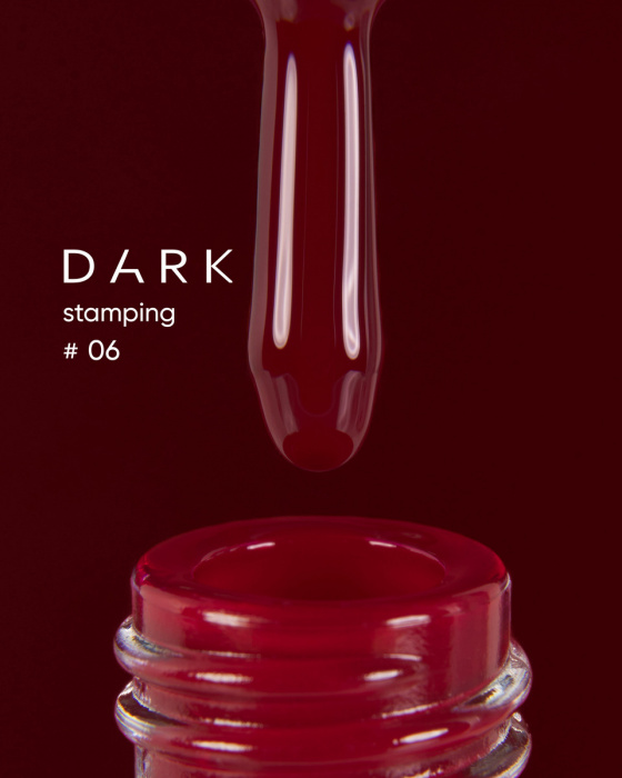 Лак для стемпінгу Dark Stamping polish №06 червоний, 10 мл