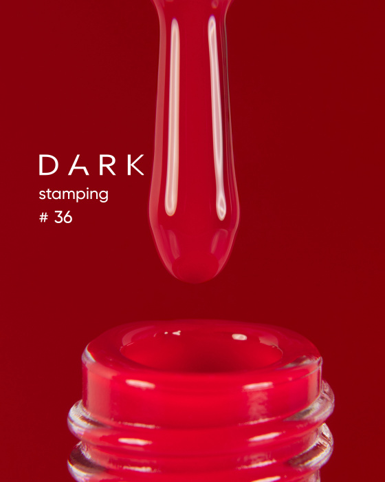 Лак для стемпінгу Dark Stamping polish №36 ферарі, 10 мл