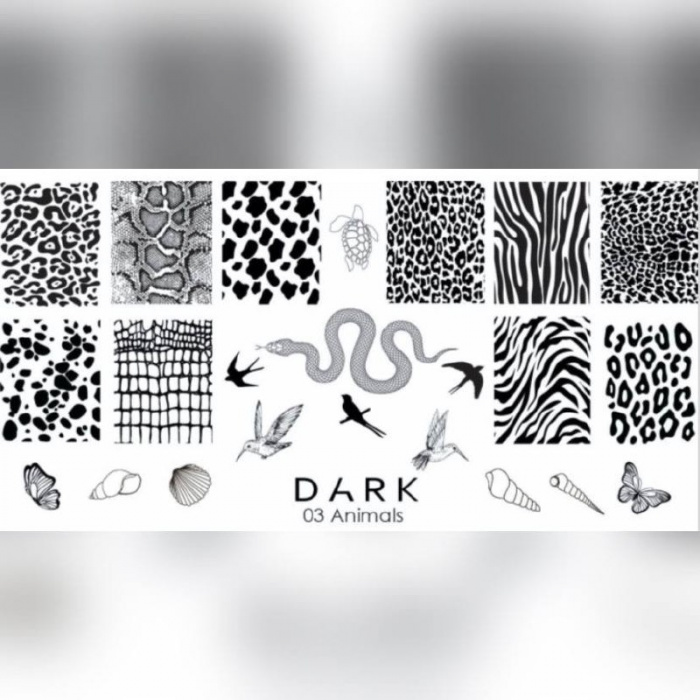 Пластина для стемпінгу Dark 03, металева