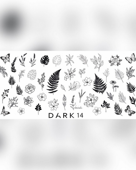 Пластина для стемпінгу Dark 14 металева