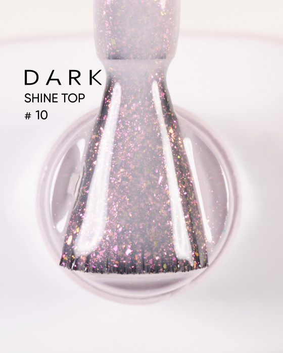 Топ для нігтів без липкого шару Dark Shine Top 10, 10 мл