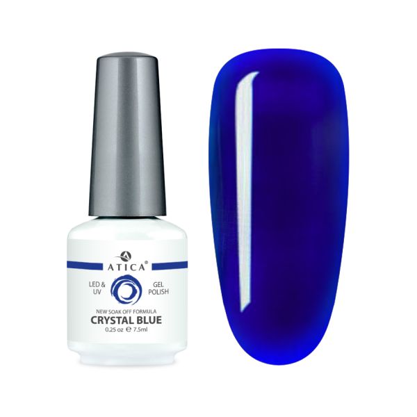 Гель-лак для нігтів Atica Crystal Blue вітражний синій, 7.5 мл