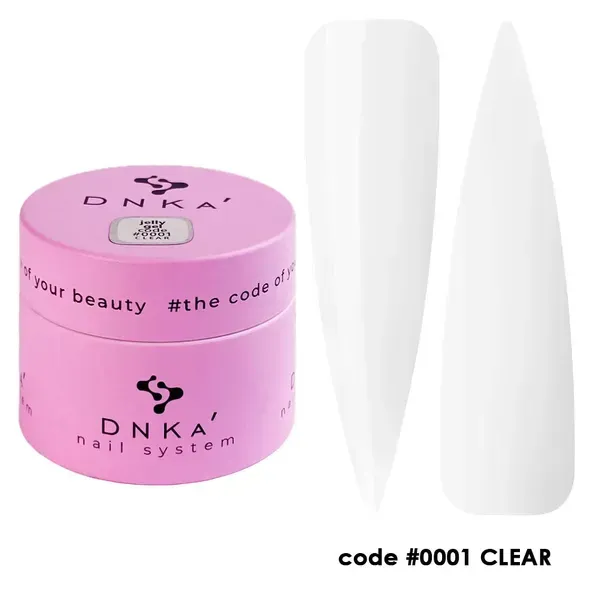 Гель желе для нарощування Dnka Jelly №001 Clear , 15 мл