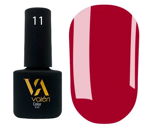 Гель-лак для нігтів Valeri №11червоно-малиновий, 6 мл
