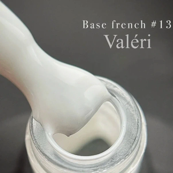 Камуфлююча база для нігтів Valeri Base French №13 біла, 12 мл