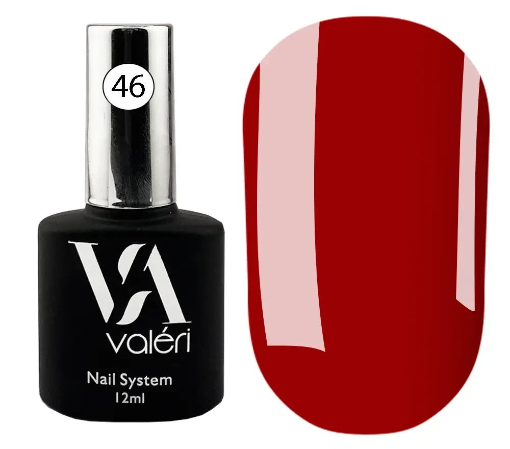 Камуфлююча база для нігтів Valeri Base Color №46 червона, 12 мл
