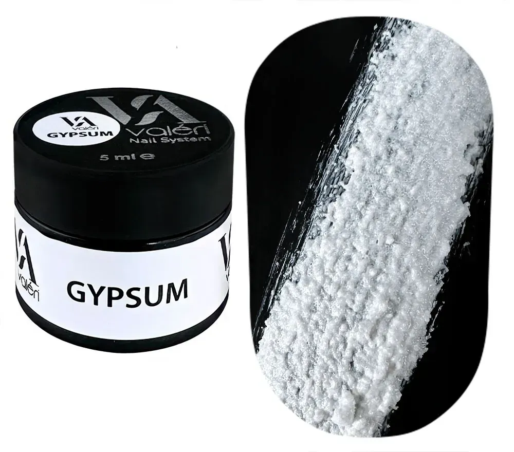 Гіпсовий гель для дизайну нігтів Valeri Gypsum Gel білий, 5 мл