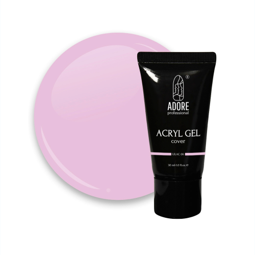 Камуфлюючий акрил-гель для нігтів Adore professional №06 - lilac, 30 мл