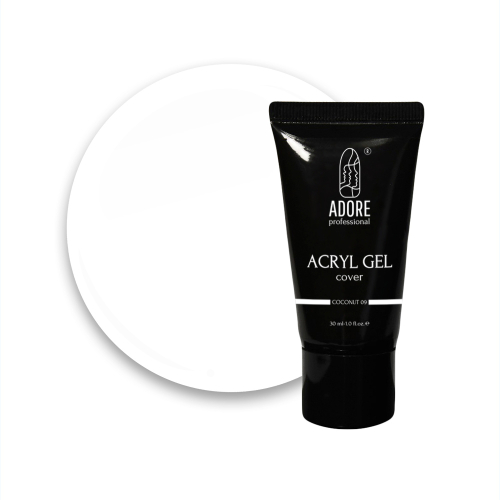 Камуфлювальний акрил-гель для нігтів Adore professional No09 — coconut, 30 мл